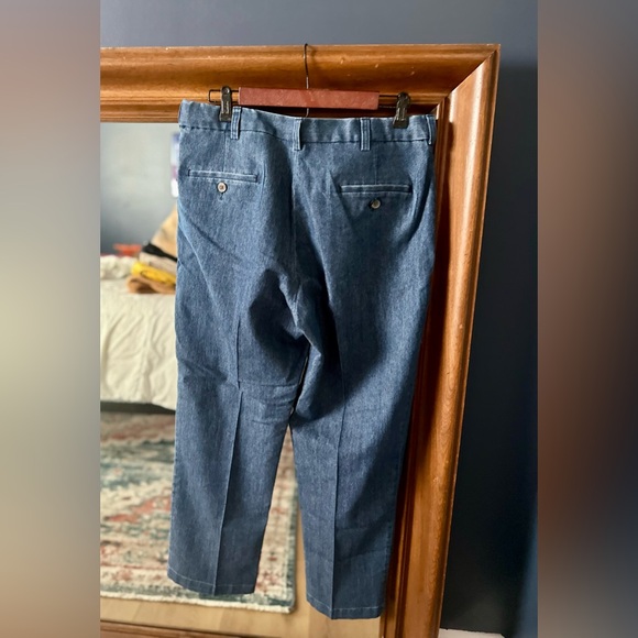 Haggar Premium Stretch Denim Jeans Seam Trouser work to weekend - Picture 2 of 3